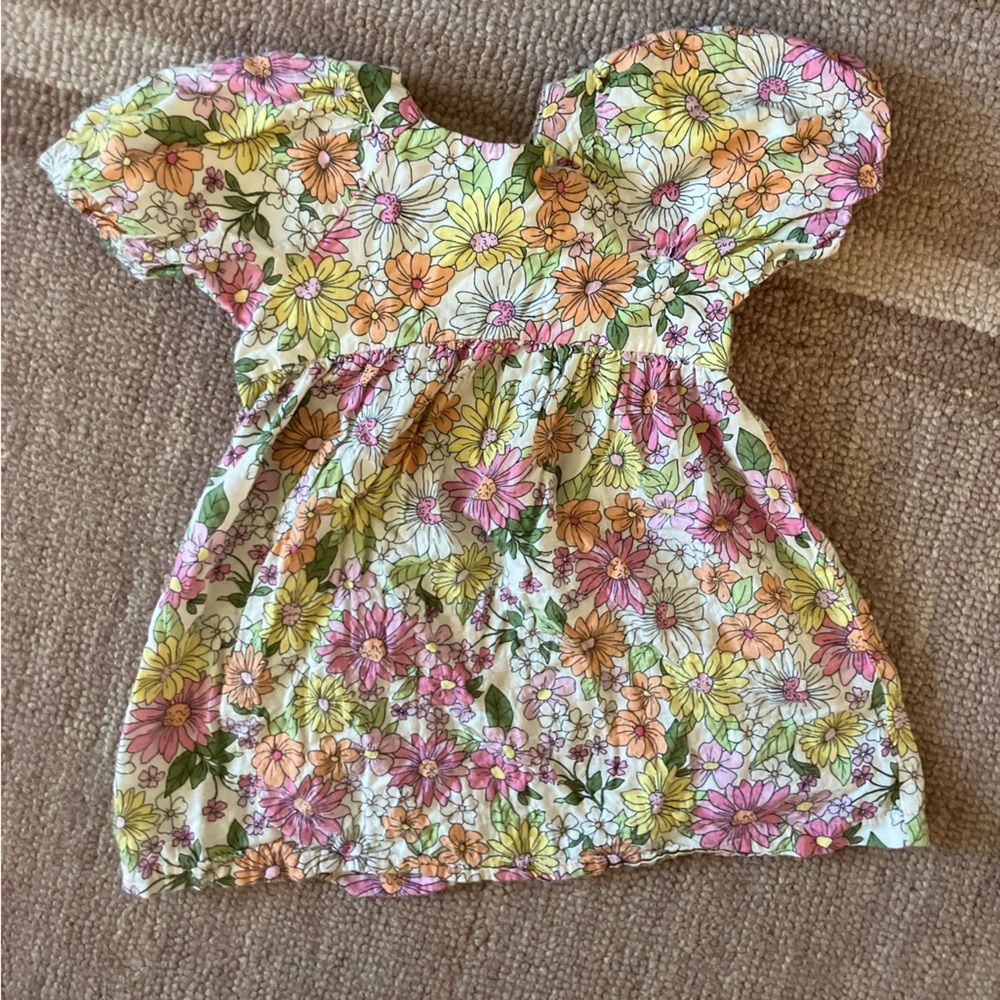 Zara Floral Puff Sleeve Dress